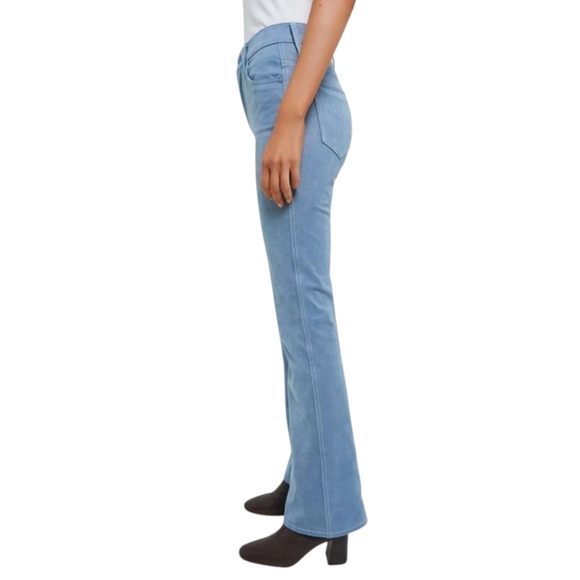 MOTHER The Desperado Faux Suede Bootcut High Rise Stretch Blue Hoo Wash 27 NWT - Picture 2 of 16